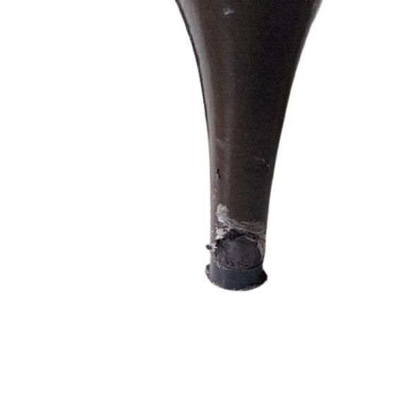 Brown Patent Open Toe Leather Pumps Size 6.5 - Picture 8 of 8